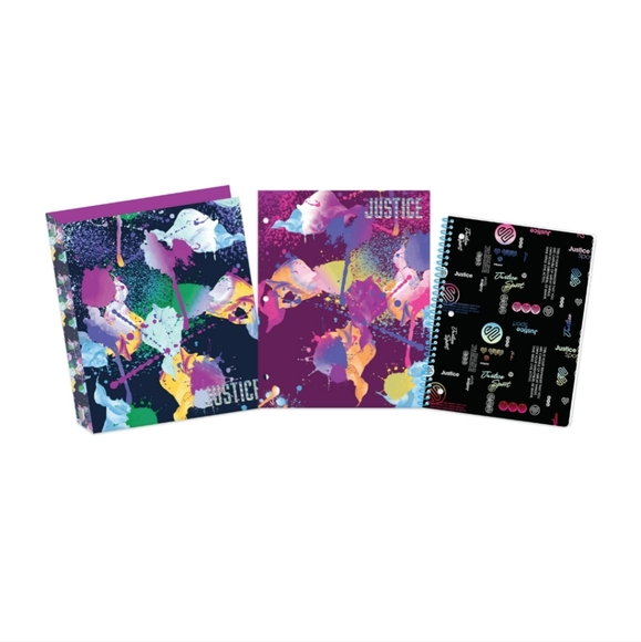 2 Justice Binder Bundle, 1" Binder, Notebook, Paper Pocket Folder - Picture 5 of 6